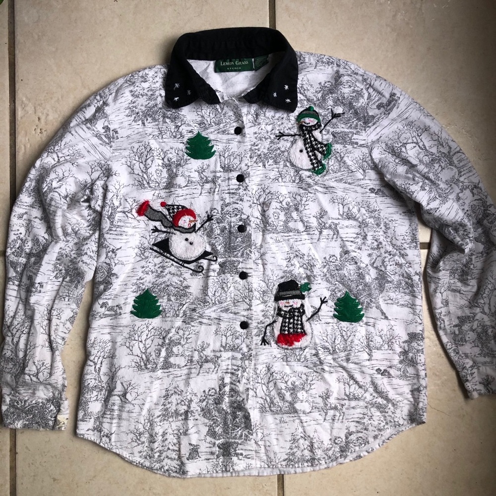 Lemon Grass Studio Christmas Button up